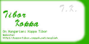 tibor koppa business card
